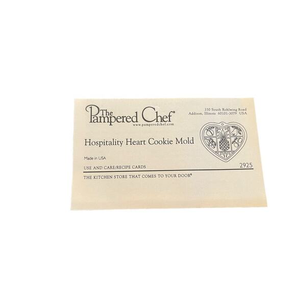 Vintage Pampered Chef Hospitality Cookie Molds LOT of 2 NIB - Picture 2 of 4